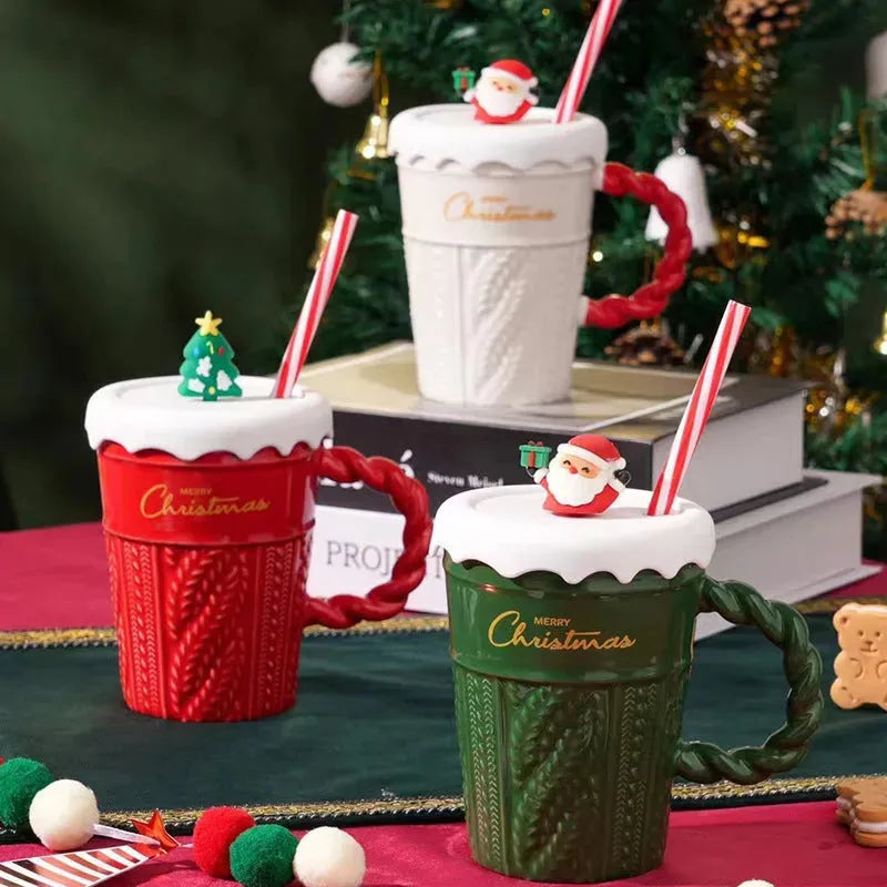 Creative Christmas Tree Ceramic Water Cup - Bellarte Enchanté Creative Christmas Tree Ceramic Water Cup